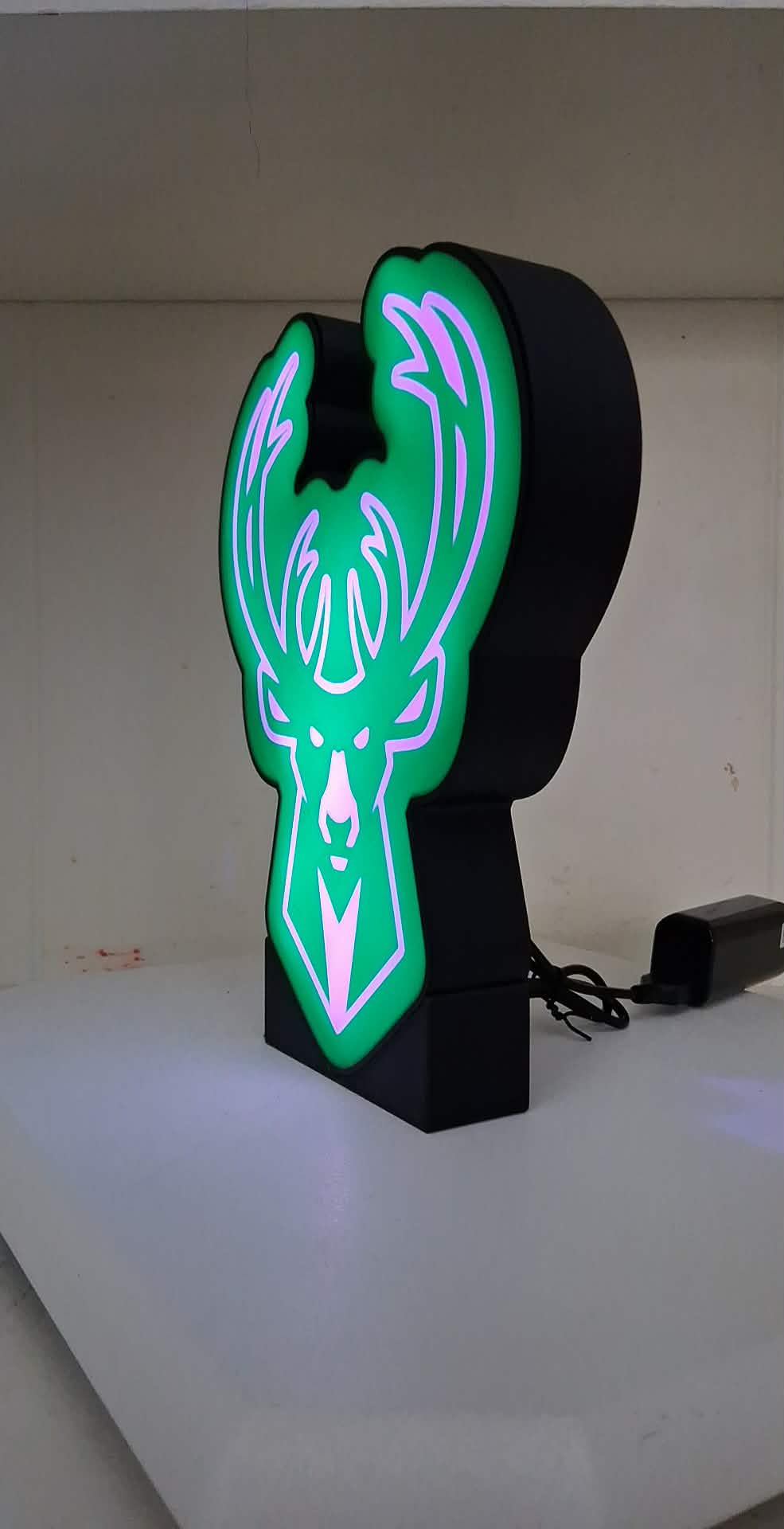 Bucks Maskot LED light box – custom 3D printed – Lit Layer Creations